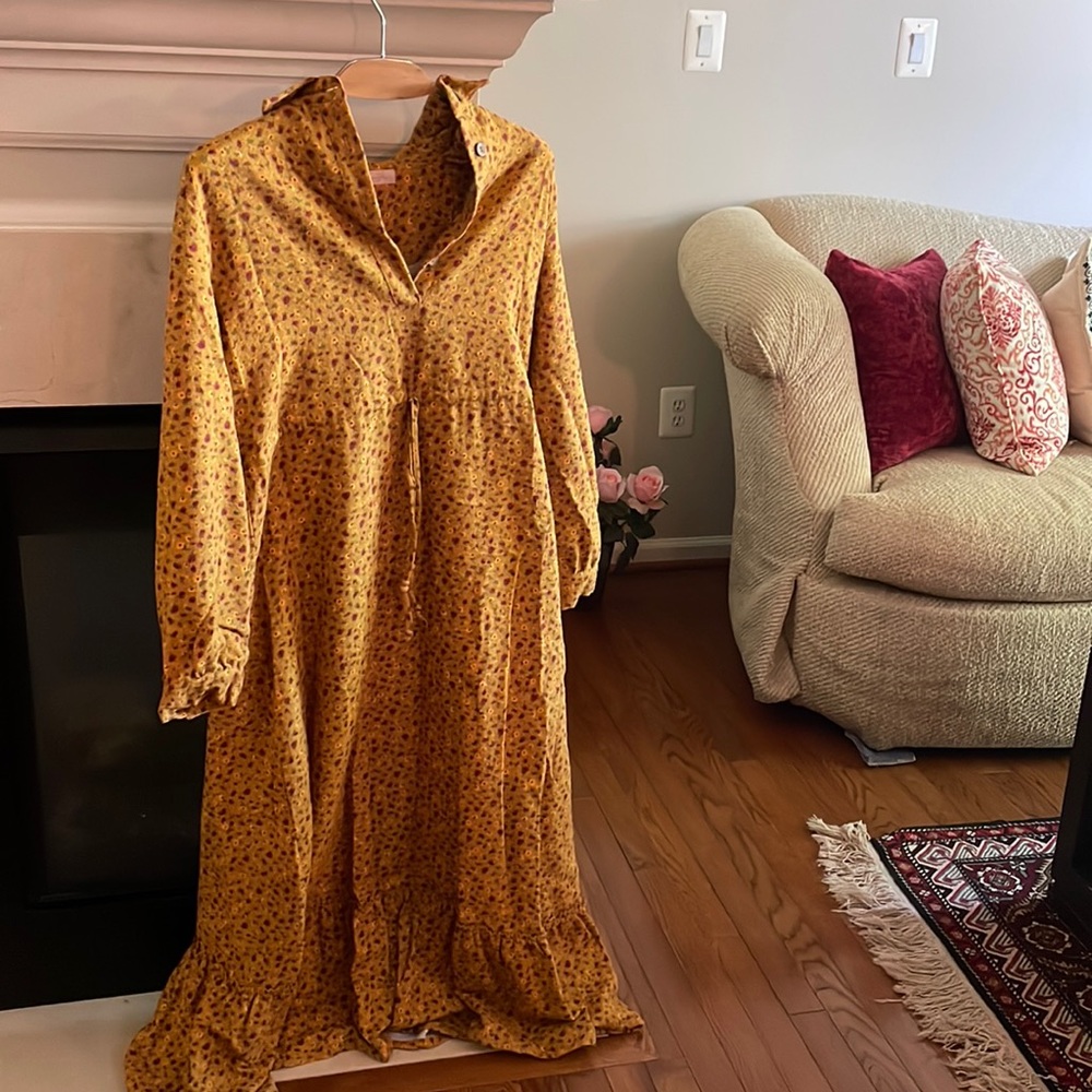 Womens Floral Long Sleeve Dress